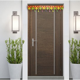 Tarini Gallery Toran Bandanwar Door Wall cloth Hanging for Festival Traditional Indian Home Office Temple Pooja Décor Decoration Gifting Size- 40 inches (Diya/Deepak)