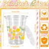 JarThenaAMCS 50 Pcs Summer Lemon Plastic Cups Disposable Cups with