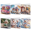 MVVMTOP 6pcs Diamond Painting Greeting Cards for Blessings and Wishes,