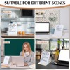Dunzoom 2 Pcs Small Glass Desktop Whiteboard with Reversable Stand