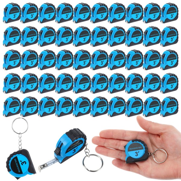 simarro 50Pcs Keychain Small Tape Measure, 3 FT Mini Retractable