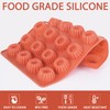 Silikon Gugelhupf Backform Set, 4 Stück, Mini Kuchenformen mit 24