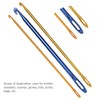 3 x crochet hooks, knitting needle with hole eyelet for