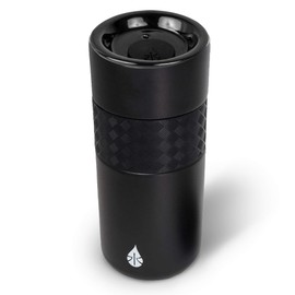 16 oz Insulated Tumbler for Hot and Cold Drinks, Stainless Steel Tumbler with Lid, Reusable Tumblers with Triple Copper Wall Insulation, Matte Black Tumbler - Elemental