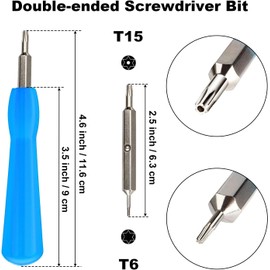 Doorbell Screwdriver Replacement - Double-Ended T6 T15 Security Screws Spare Screws for Ring Doorbell, Compatible with 2nd Generation Video Doorbell 2, Doorbell Screwdriver (Blue)