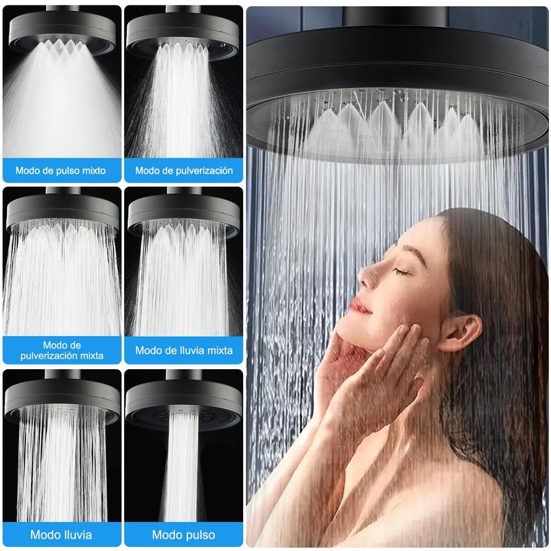 HAWOO Regaderas para Baño, 6 in 1 Multifuncional Cabeza de