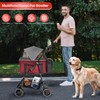 CHIHUAHUA 2-in-1 Foldable Pet Stroller with Canopy, 4 Wheels Pet