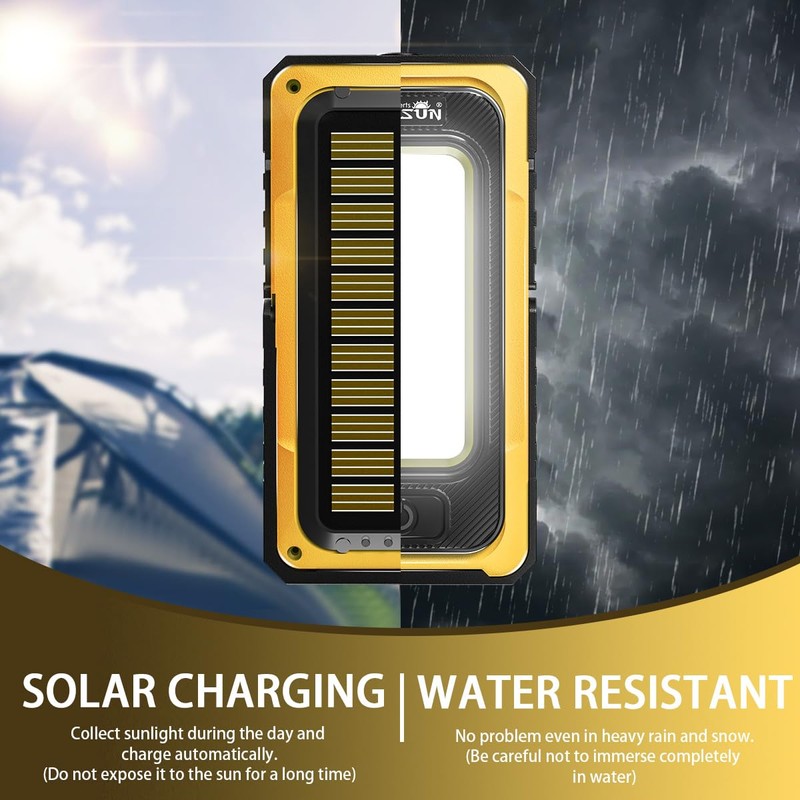 WARSUN Portable Rechargeable Magnetic Work Light, LED Flood Light Waterproof