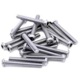 M5 (5mm x 12mm) TX Socket Button Machine Screw (Bolt) - Stainless Steel (A2) (Pack of 20)