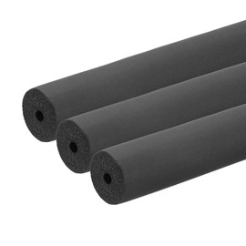 PATIKIL 1/4" (6mm) ID x 3.3Ft x 0.59" Pipe Insulation Foam Tube, 3Pcs Pipe Cover Wrap Roll Bar Tubing for Handle Grip HVAC Air Conditioner Units, Black