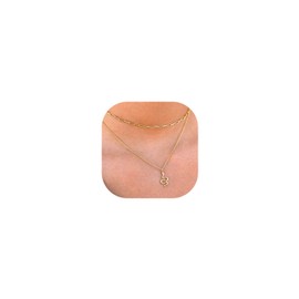 ZOERAY Gold Layered Necklace for Women 14K Gold Plated Dainty Necklace