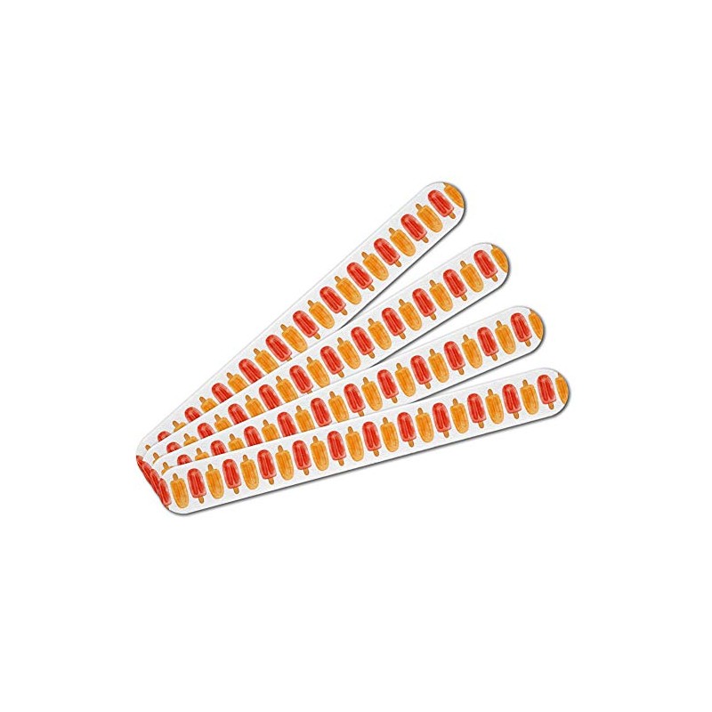 Watercolor Summer Popsicle Pattern Double-Sided Nail File Emery Board Set