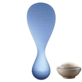 Tumbler Anti-Stick Rice Spoon - Heat-Resistant Kitchen Paddle, Stands Upright & Easy to Clean, Non-Slip Design for Rice Cookers, Pots, and Cooking Essentials (blue)