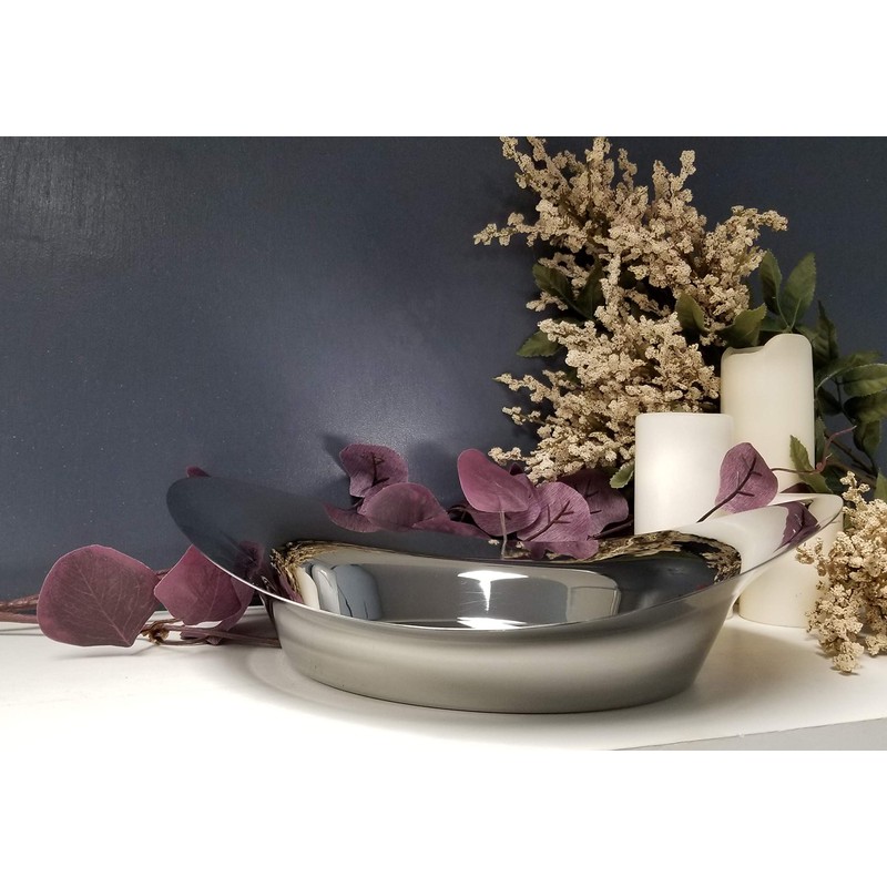 Lipper International Seascape Stainless Steel Large Hat Bowl 12", Mirror