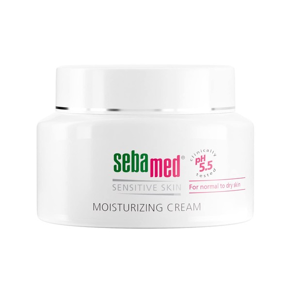 seba med Moisturizing Face Cream for Sensitive Skin pH 5.5 Hypoallergenic Ultra Hydrating with Vitamin E Dermatologist Recommended 2.6 Fluid Ounces (75 Milliliters)