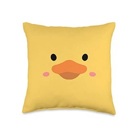 Duck Face Funny Yellow Rubber Duck Cute Duck Throw Pillow