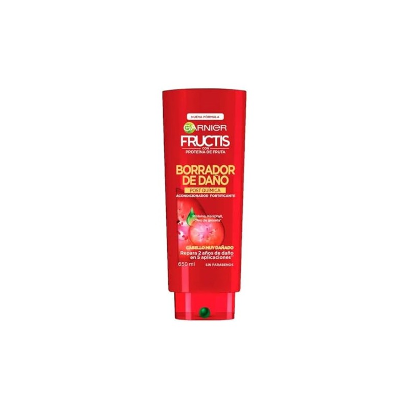 Garnier, Fructis Acondicionador Borrador De Dano Post Quimica, 650 Ml