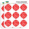 Firefighter Firemen Maltese Cross Red 2" Planner Calendar Scrapbooking Crafting