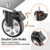 5 inch Heavy Duty Caster Wheels, Stem Casters Set of