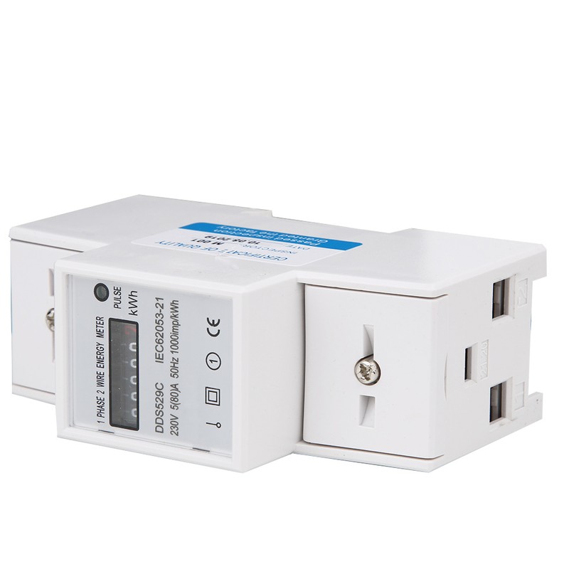 DDS529C 230V Energy Meter Single Phase 2P DIN Rail Mounting