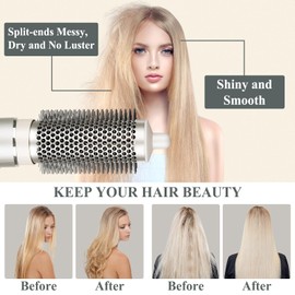 AFDD Round Brush Attachment for Shark FlexStyle Accessories, Normal Round Volumizing Brush Hair Styling Tool for Straight, Wavy, Curly, and Coily Hair