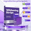 LUSCOR Purple Teeth Whitening Strips, 7Pares-14 Tira Tiras Blanqueadoras De