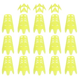 PATIKIL Golf Simulator Tees, 18Pcs Plastic Golf Tees Mat Practice Training for Outdoor Indoor Winter Turf Driving Range, 15 Tall & 3 Small, Yellow