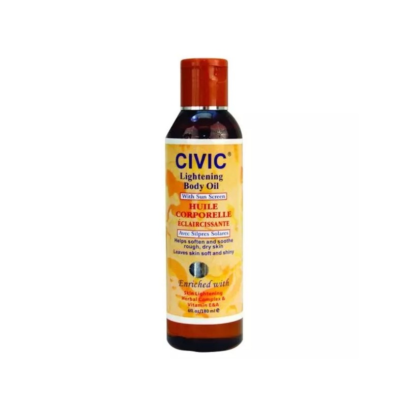 CIVIC LIGHTENING BODY OIL WITH SUNSCREEN - 6.0 OZ/180 ML