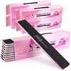 Professional Nail Files Grit 80/80, Jumbo Size Black/Pink Rectangle (50pcs
