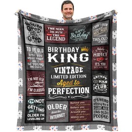 Birthday Gifts for Men/Dad/Him/Boyfriend/Fiance/Husband/Male, Men Gifts for Birthday, Men's Birthday Gift Ideas, Happy Birthday Decorations for Men, Gifts for Man Bday Unique Throw Blanket 60"X50"