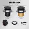 Toe-Kick Bathtub Trim Kit, Matte Black Bathtub Drain, Includes Dual-Hole