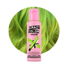 Crazy Color Vibrant Lime Twist Semi-Permanent Hair Dye. Highly Pigmented Lime Green Conditioning & Oil Nourishing Vegan Formula | No Bleach or Ammonia | 100ml
