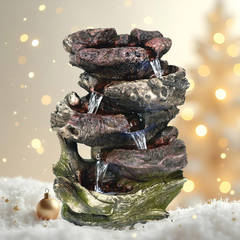 Sunnydaze Tabletop Water Fountain - Relaxing Indoor Desktop Water Feature