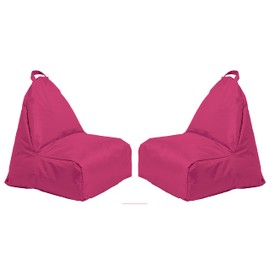 Factory Direct Partners 13302-RS Cali Alpine Sack Bean Bag Chair, Dirt-Resistant Coated Oxford Fabric - Raspberry (2-Pack)