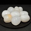 5PCS Natural White Onyx Pebbles Polished Cabochon Gemstone Crystal Mineral