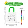 JurciCat Pack of 12 Fabric Bags for Painting for Children