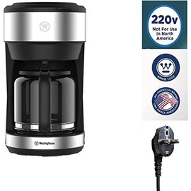 220 volts Coffee Maker with Permanent Filter and Hot Plate - 6 to 10cup - Stainless Steel (NOT FOR USE IN USA)