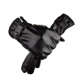 Philivivi Men's Winter Touch Screen Gloves, Artificial Leather, Warm Mittens, Lined for Camping, Hiking, Mountaineering, Cycling, Running, Climbing, Outdoor, Style3