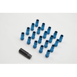 1320 Steel Ball seat lug nuts 12x1.5 Blue color 48mm length 20pcs Open Extended