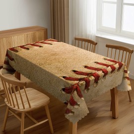 XIOURERY Baseball Table Cloths Decorative for Dining Room, Ball Washable Tablecloth for Home, Restaurant, Outdoor Party Table Cover 54x72 Inch