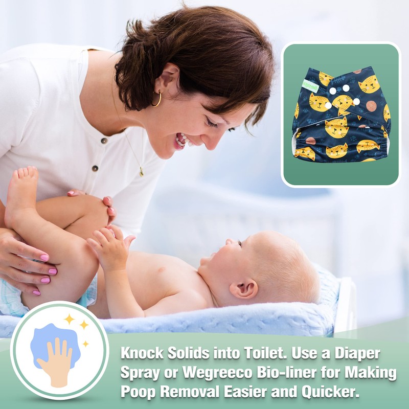 wegreeco - Pañales lavables y reutilizables con bolsillo para bebé,