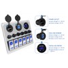 Rocker Switch Panel 8 Gang 12‑24V 5 Pin Blue Light