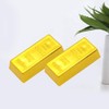 TOYANDONA Replica Gold Bar Plastic Fake Golden Brick Gold Bar