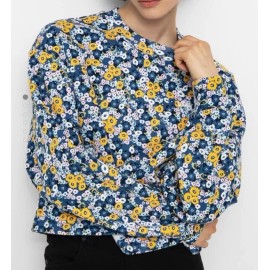 VANS *VANS Women’s XS Deco Ditzy Cropped Crew Fleece Long Sleeve Top Sweater New Tags