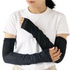 Kinuya SO6928 Cool Silk Arm Cover, UV Protection, Iron Black