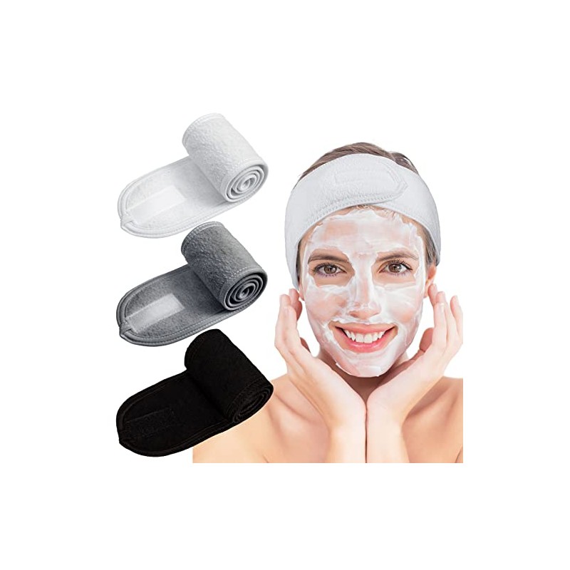 3 diademas Whaline en blanco, negro y gris de 25