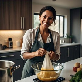 WUD 3pcs. Unbleached Muslin Cotton Cheese Cloth Bags for Kitchen,for Straining Juice or soup as Strainer, Making Sprouts, Cheese, Nut milk, Hung Curd, Sprouts,10x8inch