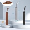 GeeRic 3pcs Set Bookmarks Genuine Leather Bookmarks Bookmarks with String