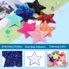 MECCANIXITY 20 Pcs Sequin Star Iron on Patches, 2.6 x