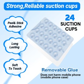 Pispoer Suction Phone Card Holder,Mount Adhesive Card Holder,Fit 3 Cards,Phone Wallet,TikTok Videos and Selfies - Baby Blue